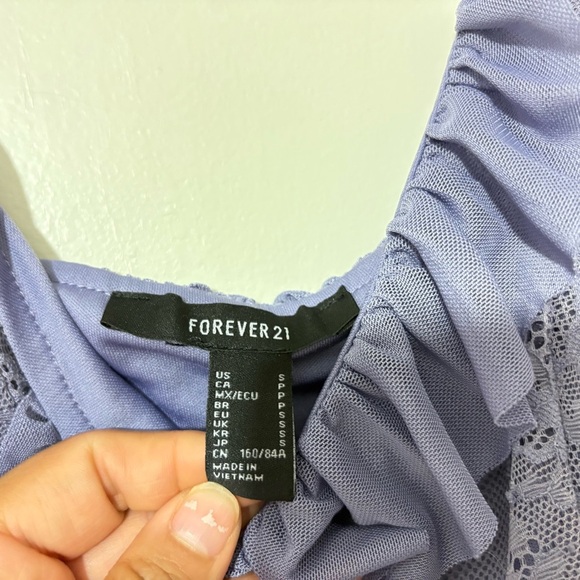 Forever 21 Women’s  Lace Maxi Dress Coquette Fairycore Castle Purple Size S - Picture 6 of 7